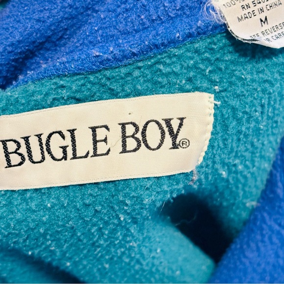 Vintage Bugle boy fleece quarter-zip pullover - Picture 3 of 3